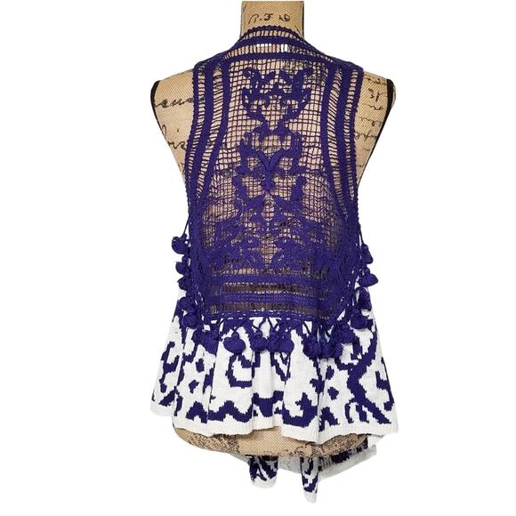 Anthropologie Moth Turson Netted Tassel Vest $98 Size XS/S - Picture 2 of 9